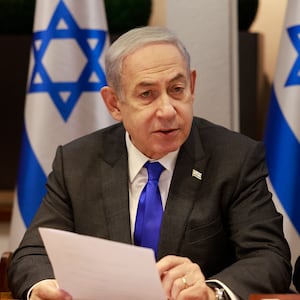 Israeli Prime Minister Benjamin Netanyahu chairs a Cabinet meeting