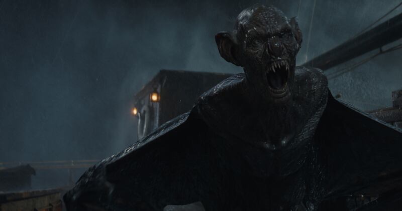 Javier Botet as Nosferatu in The Last Voyage of the Demeter.