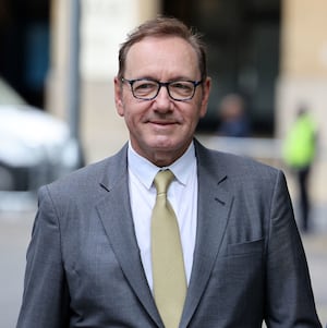 Kevin Spacey arrives at court in London for his sexual assault trial, where he was accused of being a “sexual bully.”.