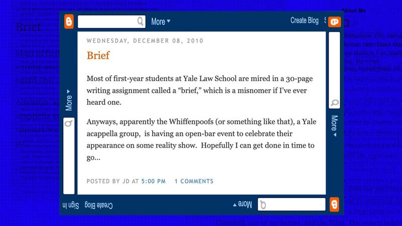 Screengrabs from J.D. Vance’s 2005 blog.