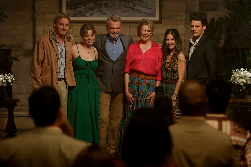 Conor Merrigan-Turner, Essie Randles, Sam Neill, Annette Bening, Alison Brie, and Jake Lacy.