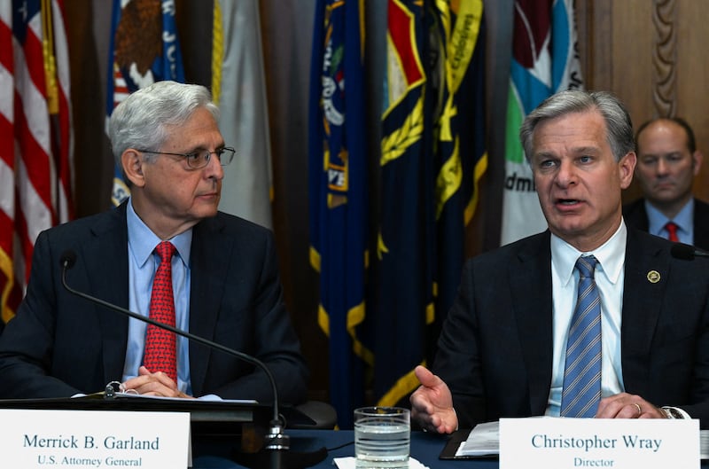 Merrick Garland and Christopher Wray