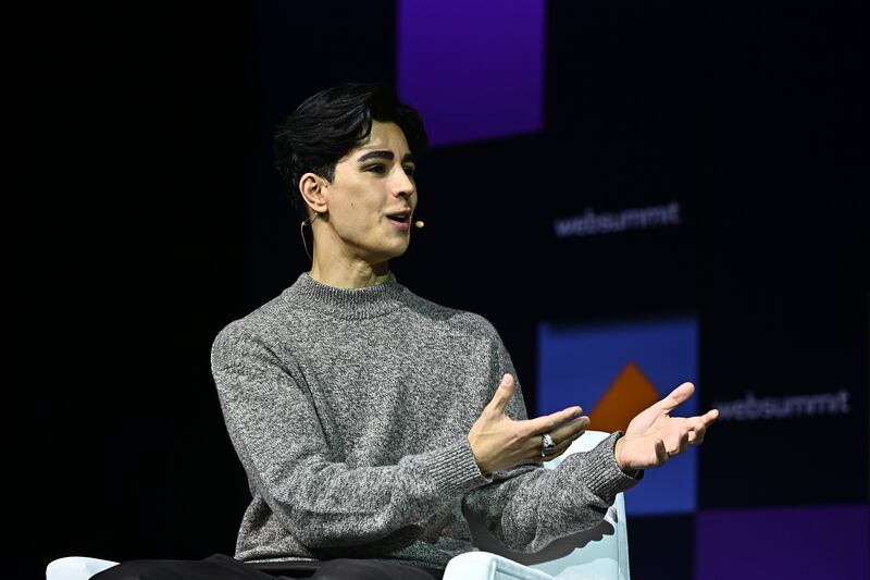 Omid Scobie on Fourth Estate stage during day one of Web Summit 2022 at the Altice Arena in Lisbon, Portugal.