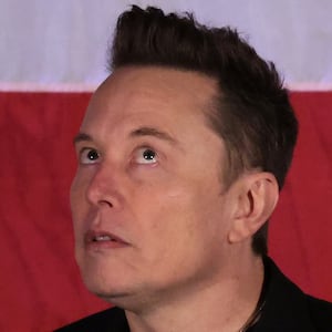 Elon Musk at a rally