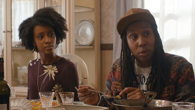 Ebony Obsidian and Lena Waithe in Master of None.