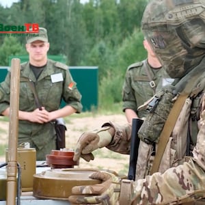 Wagner mercenary troops training the Belarusian army earlier this month.