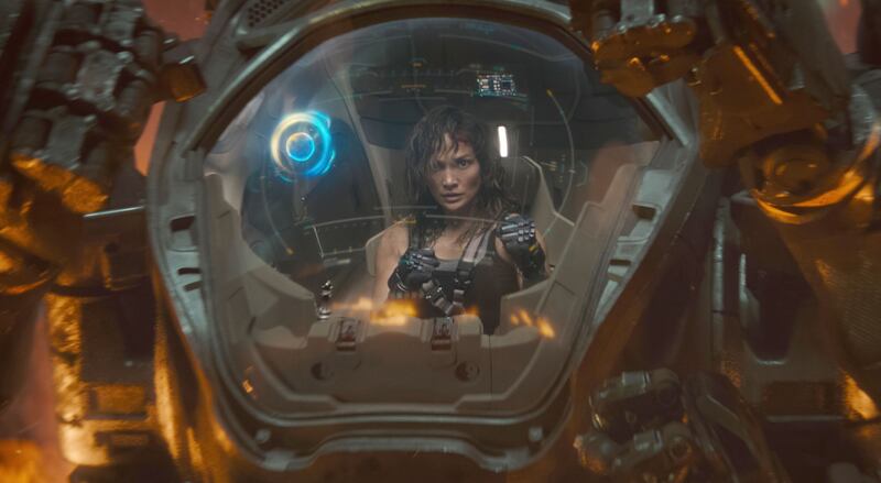 A still of Jennifer Lopez from Atlas