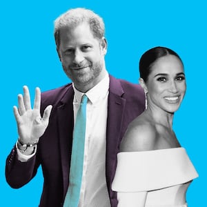 A photo illustration of Price Harry and Meghan Markle