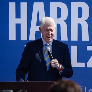 Bill Clinton campaigning for Kamala Harris