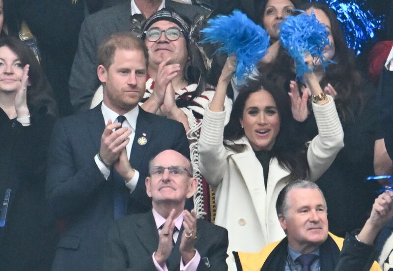 Prince Harry, Duke of Sussex and Meghan, Duchess of Sussex at the opening ceremony of the 2025 Invictus Games