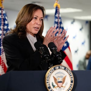 Vice President Kamala Harris speaks at her Presidential Campaign headquarters in Wilmington, Delaware.