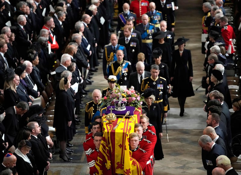 Royals at the funeral of Queen Elizabeth, Sept 19. 2022.