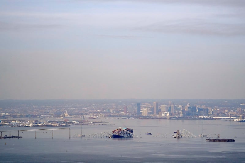 The Dali cargo vessel, which crashed into Baltimore’s Francis Scott Key Bridge Tuesday.