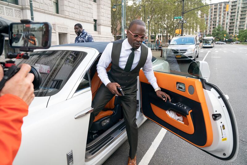 Lamor Whitehead leaves the Brooklyn Federal Court in 2022. 