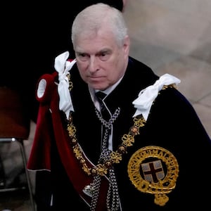 Prince Andrew during the coronation ceremony of Britain’s King Charles III at Westminster Abbey in London, May 6, 2023.     