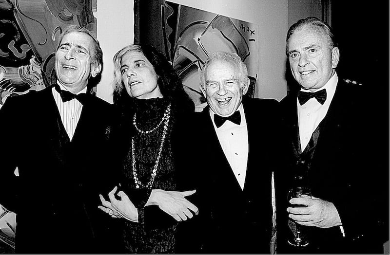 Gay Talese, Susan Sontag, Norman Mailer and Gore Vidal at Peter Max after a performance of “Don Juan in Hell.”