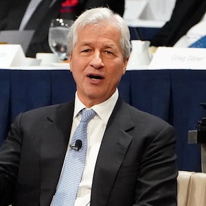 Jamie Dimon, CEO of JPMorgan Chase, speaks to the Economic Club of New York in the Manhattan borough of New York City, New York, in January 2019.