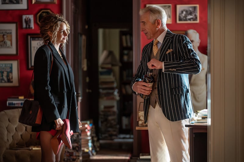 Shailene Woodley and James Naughton in still from Starz’ Three Women