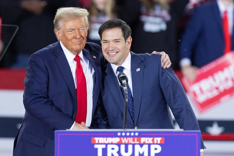 Marco Rubio and Donald Trump