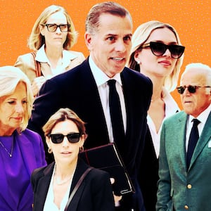 A photo illustration of Hunter Biden, Melissa Cohen Biden, Jill Biden, James Biden, Hallie Biden, and Kathleen Buhle.