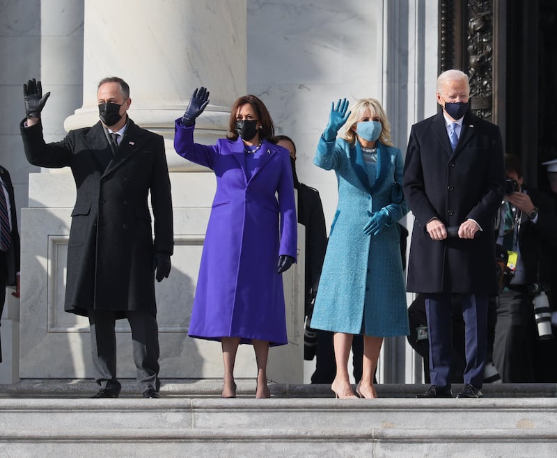 Douglas Emhoff, U.S. Vice President Kamala Harris, Dr. Jill Biden and President Joe Biden.