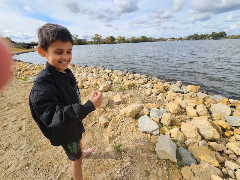 Aedrik visits a local beach shortly after his diagnosis.