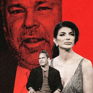 A photo illustration of Bo Dietl with Teresa Guidice and Luis Ruelas