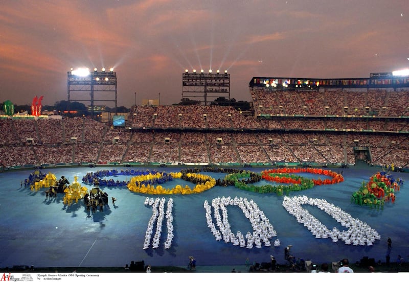 The opening ceremony for the 1996 Olympic Games in Atlanta.