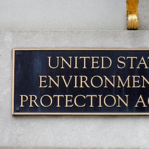 A sign that reads “United States Environmental Protection Agency.” 