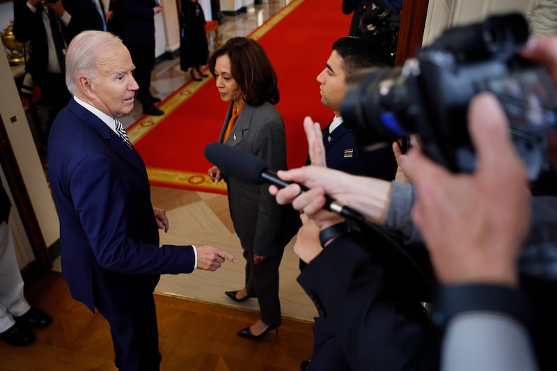 President Joe Biden and Vice President Kamala Harris in the White House.