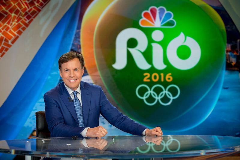 Bob Costas on set during the 2016 Rio Olympics.