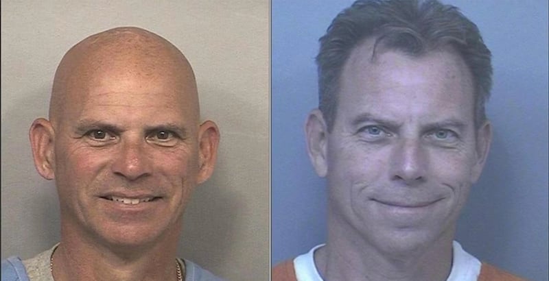 Lyle Menendez and Erik Menendez mugshots.