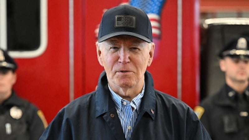 Joe Biden speaks to reporters as he visits the Nantucket Fire Department in Nantucket, Massachusetts on November 28, 2024.