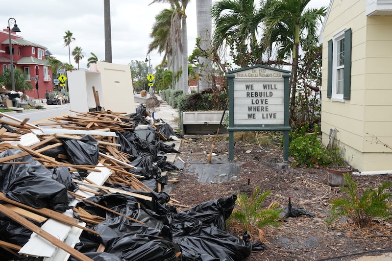 Debris from Hurricane Milton