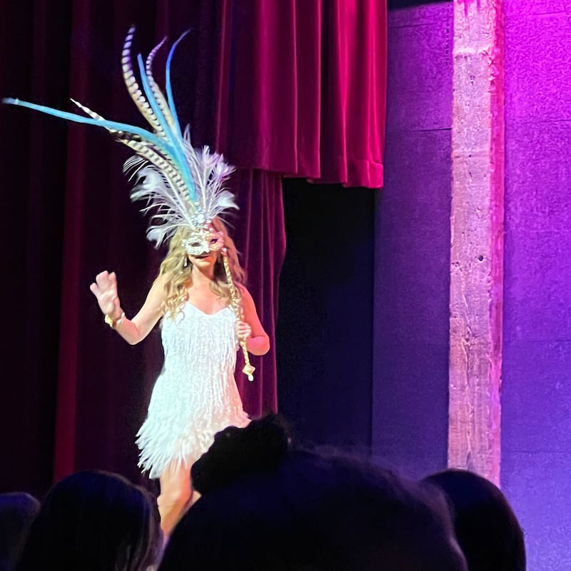 Sonja Morgan performing at her cabaret show.