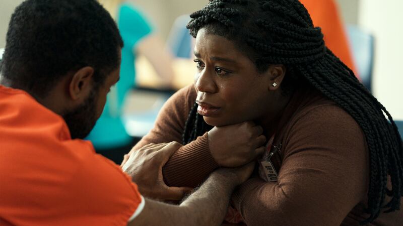 A still of Uzo Aduba from the Netflix movie "Painkiller"