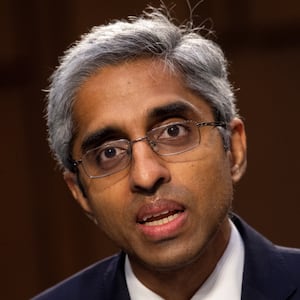 Vivek Murthy speaks before the Senate Health, Education, Labor, and Pensions committee in Washington, U.S. February 25, 2021. 