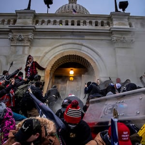 Trump supporters clash with police and security forces.