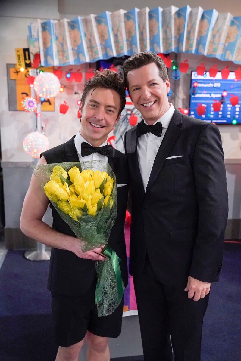 Brian Jordan Alvarez and Sean Hayes in Will & Grace