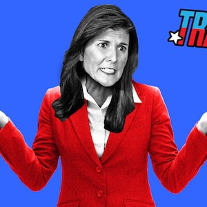 Nikki Haley shrugging