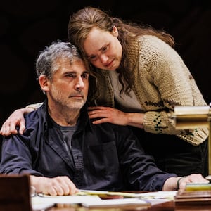 Steve Carell and Alison Pill in 'Uncle Vanya.'