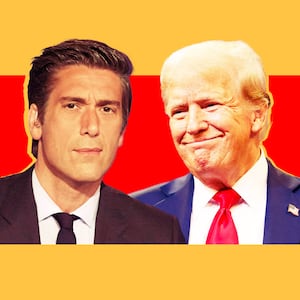 David Muir and Donald Trump