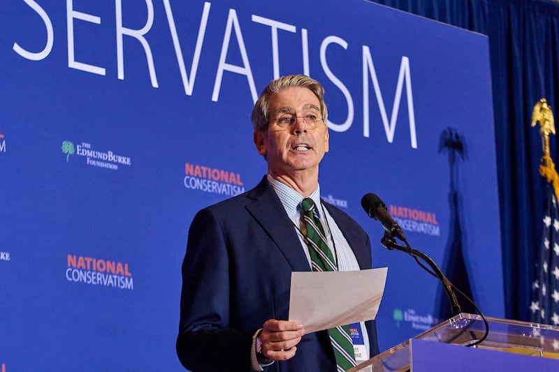 Scott Bessent speaks at the National Conservative Conference in Washington D.C., Wednesday, July 10, 2024.