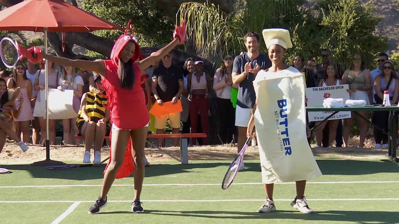 Bachelor Joey Graziadei invites the ladies on a tennis group date in episode 3.