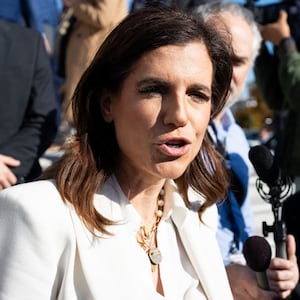 Rep. Nancy Mace, R-S.C., speaks to reporters as she leaves the Capitol for the Thanksgiving recess on Thursday, November 21, 2024.