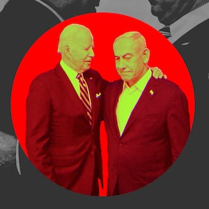 A photo illustration of President Biden and Israeli Prime Minister Netanyahu.