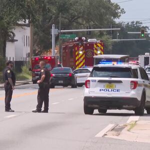 The scene in Jacksonville, Florida, after a shooting at a Dollar General 