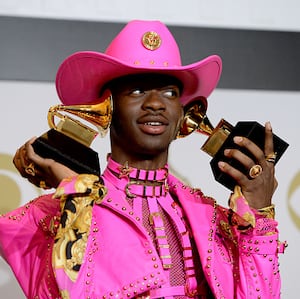 Lil Nas X at the Grammy Awards in January 2020.