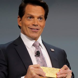 Anthony Scaramucci speaks on stage at a business conference in New York City on September 14, 2021.