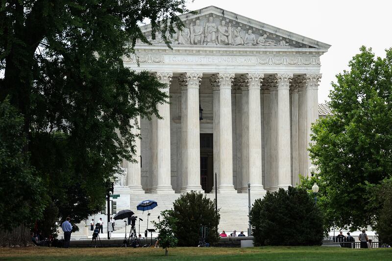 The exterior of the Supreme Court in Washington, DC